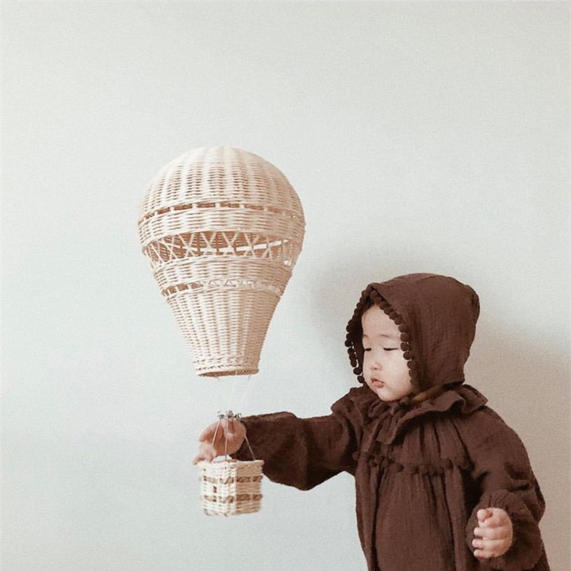 뜨거운 공기 풍선 샹들리에 LED 어린이 방 등나무 공 - Baby Nursery Decor Girl 리뷰 및 가격